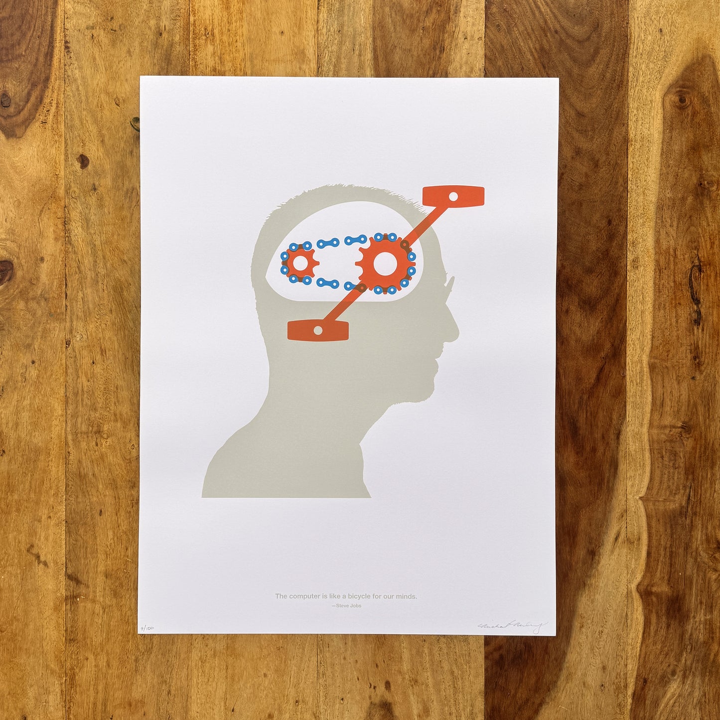A Bicycle For Our Minds - Numbered Screenprint