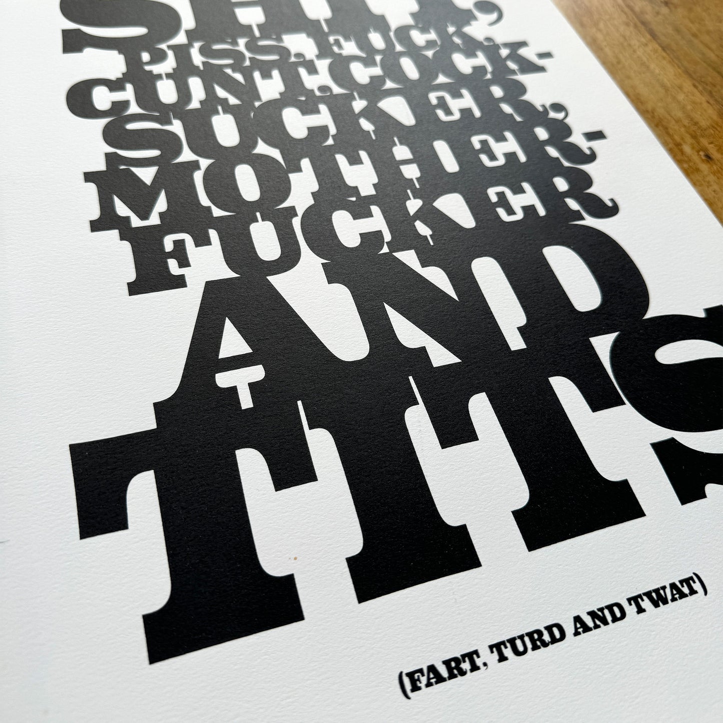 The Seven Words Screenprint